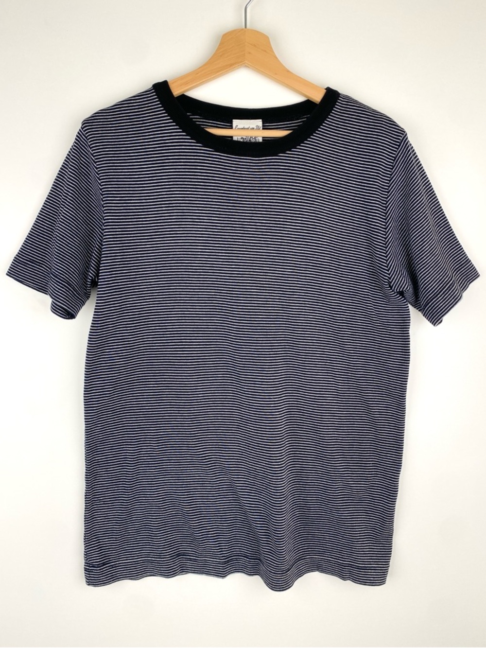 S.N.S. Herning Striped Textured T-Shirt, Sz M